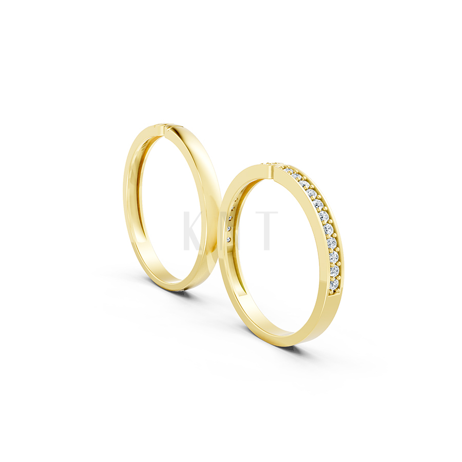 Nhẫn cặp vàng CV28 thiết kế sang trọng và tinh tế