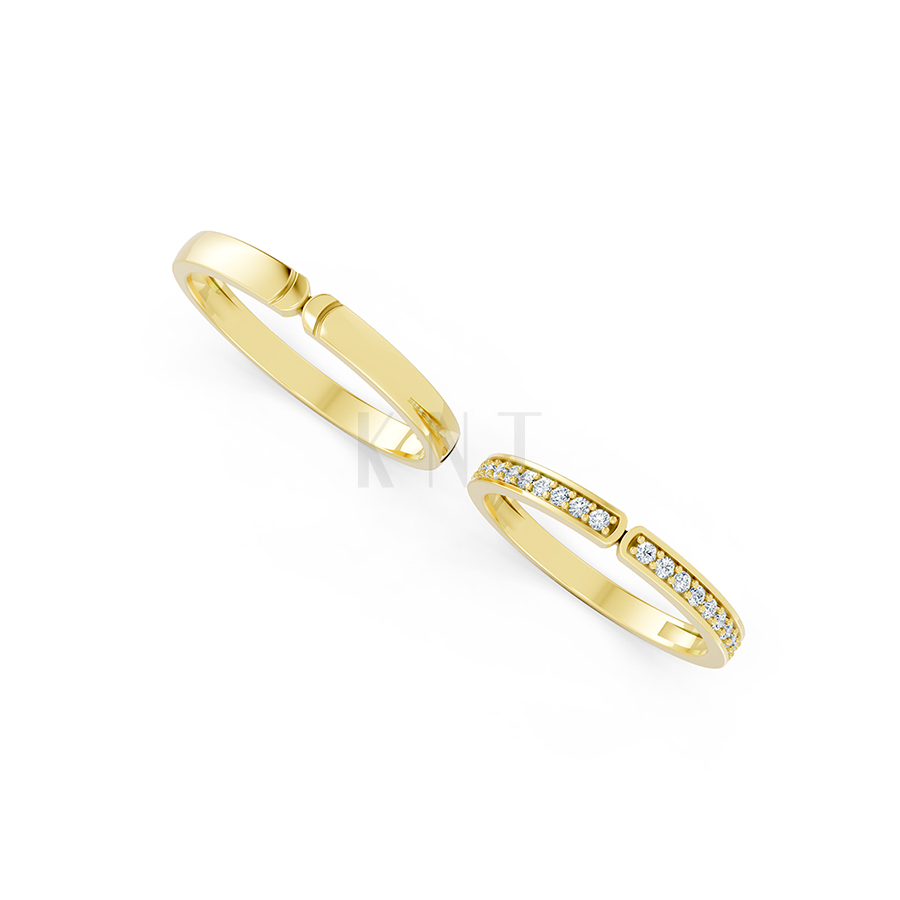 Nhẫn cặp vàng CV28 phù hợp với nhiều kiểu dáng tay