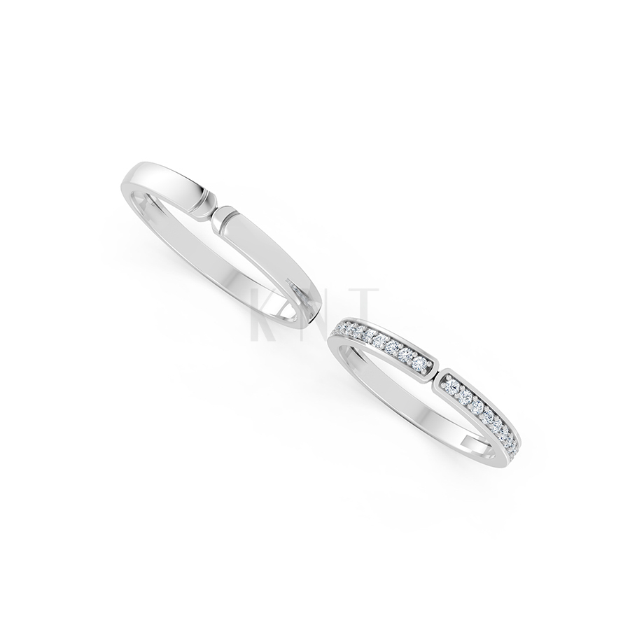 Nhẫn cặp vàng CV28 bản nhẫn nhỏ thoải mái khi đeo