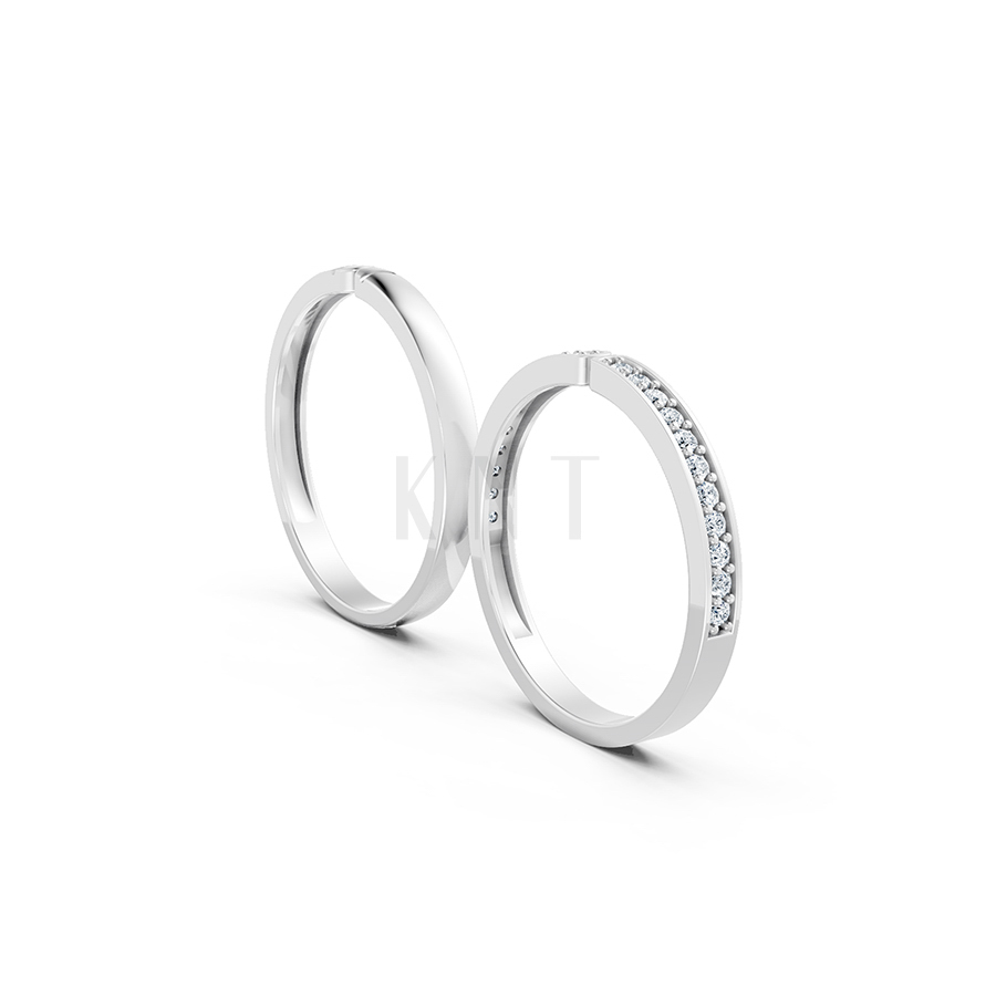 Nhẫn cặp vàng CV28 khắc tên miễn phí cho cặp đôi