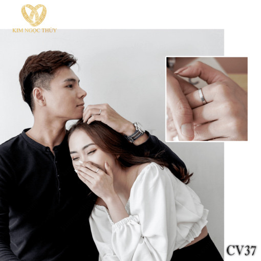 Nhẫn cặp vàng CV37: Mang lại phong cách tinh tế, trẻ trung cho cặp đôi