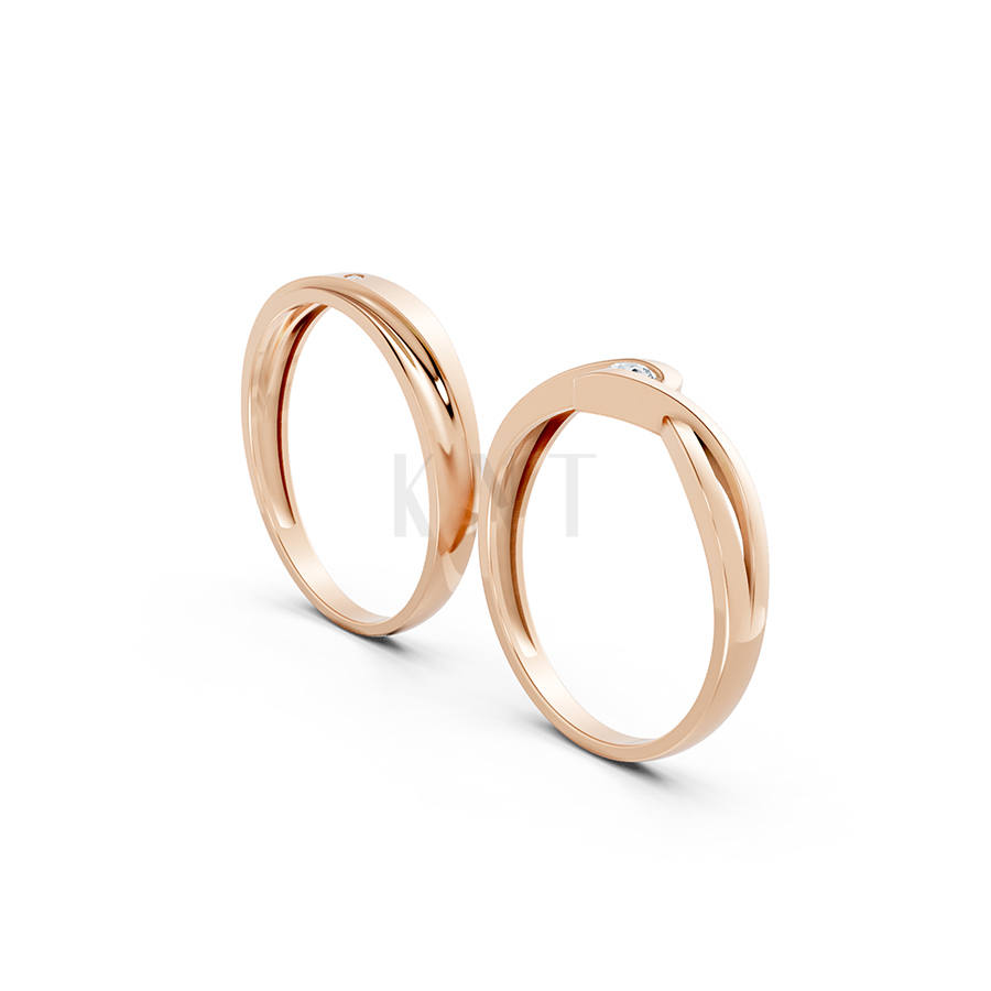 Nhẫn cặp vàng CV40 phù hợp với nhiều kiểu dáng tay