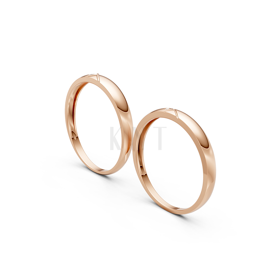 Nhẫn cặp vàng CV53 khắc tên miễn phí cho cặp đôi