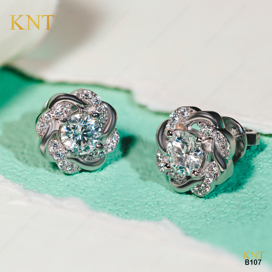 Bông tai cưới B107: Thêm nét tinh tế, quý phái... cho ngày vui. Thiết kế chất liệu cao cấp