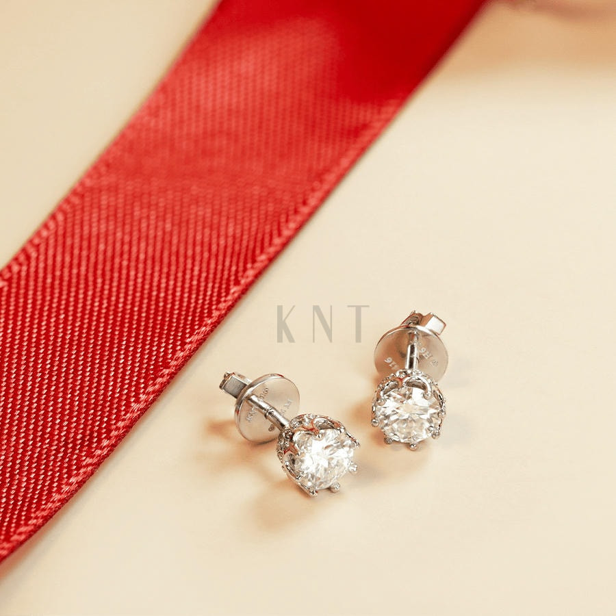 bông tai cưới B98 - Thiết kế tinh xảo với hoa văn độc đáo