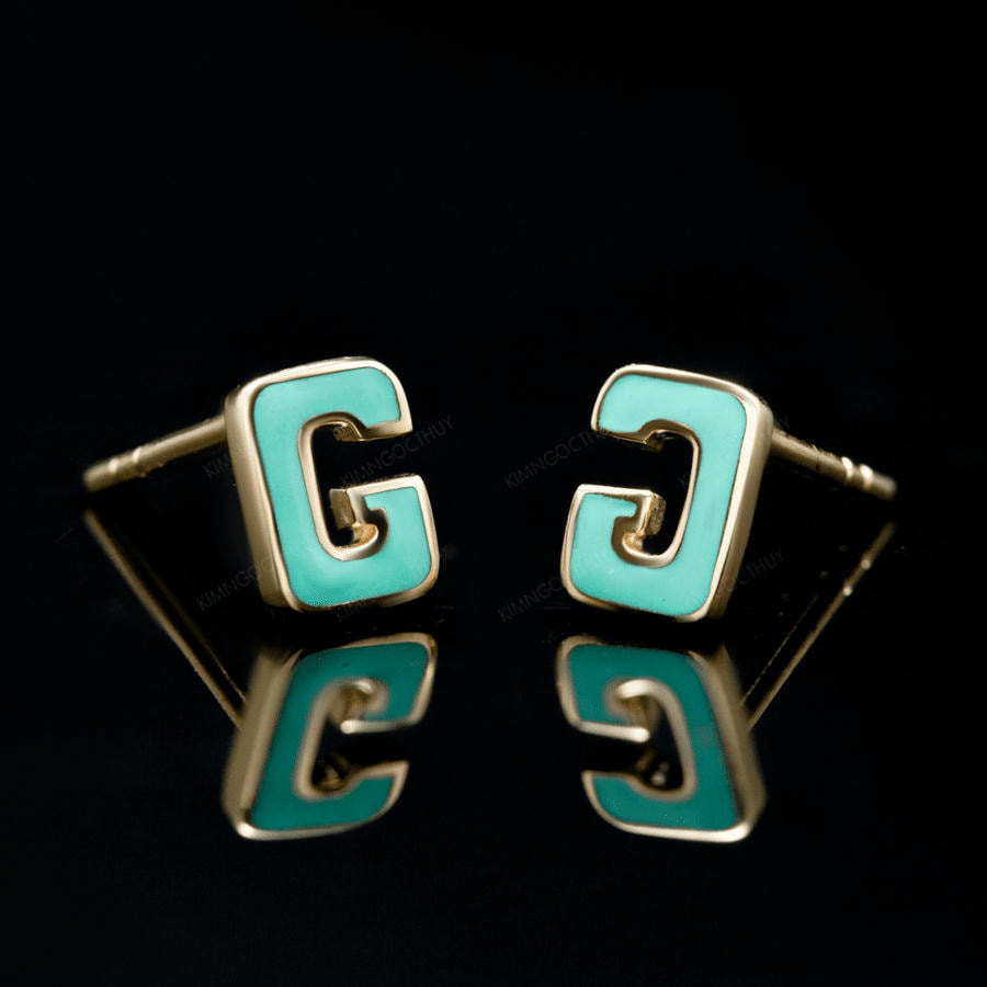 Bông tai chữ G Sea La Vie - Thiết kế độc đáo, cá tính tại Kim Ngọc Thủy