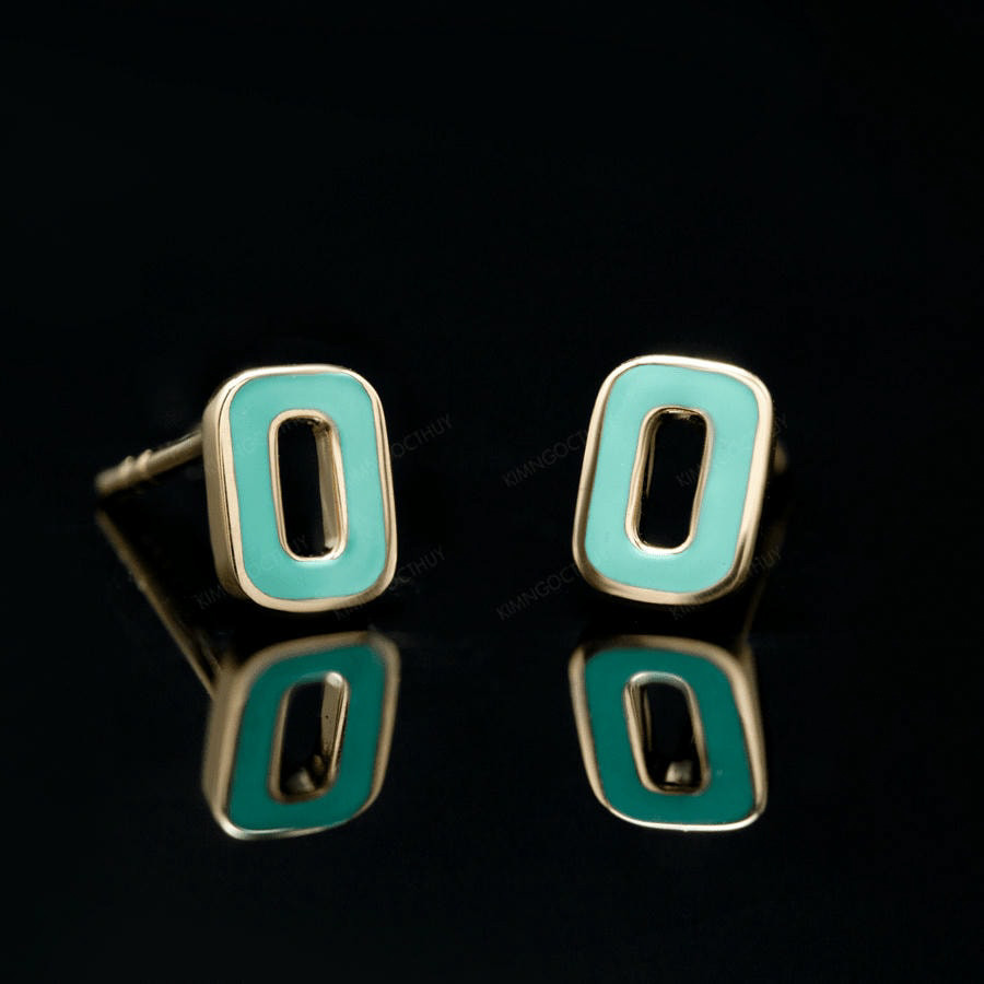 Bông tai Sea La Vie chữ O - BO - Trang sức thiết kế tinh tế