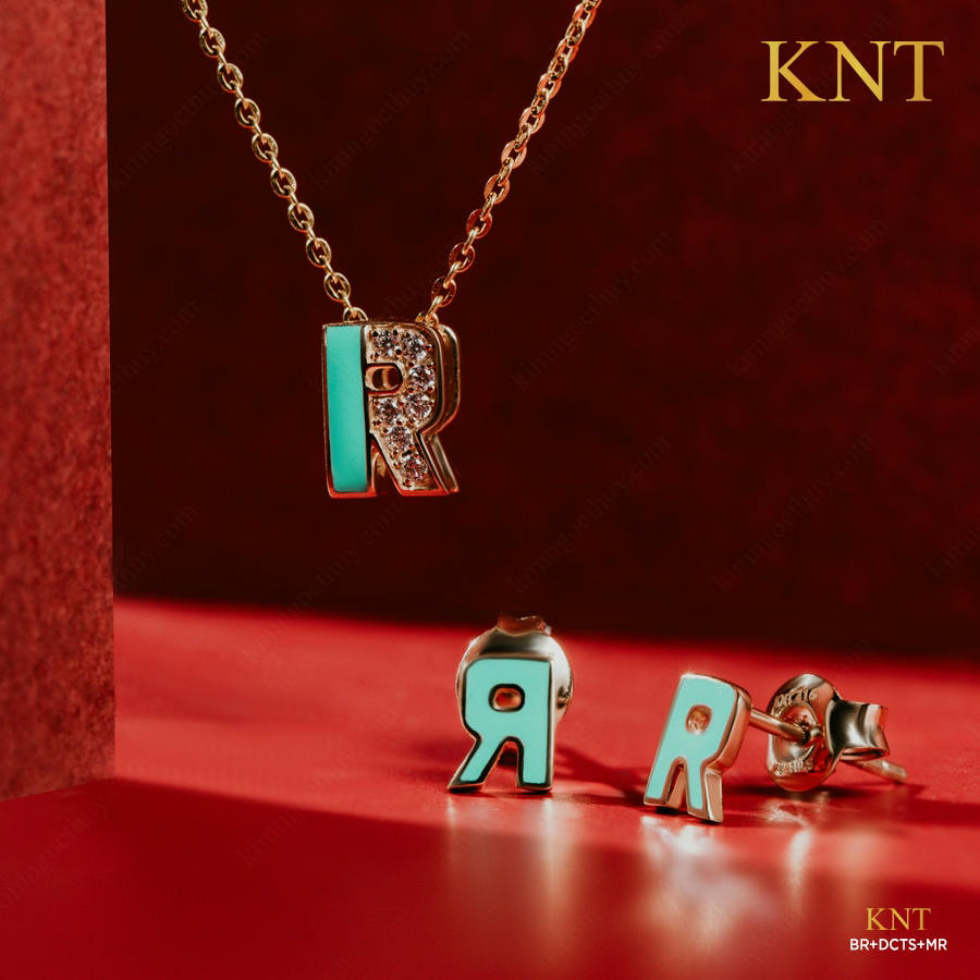 Bông tai Sea La Vie chữ R - BR - Tinh tế, cuốn hút tại Kim Ngọc Thủy