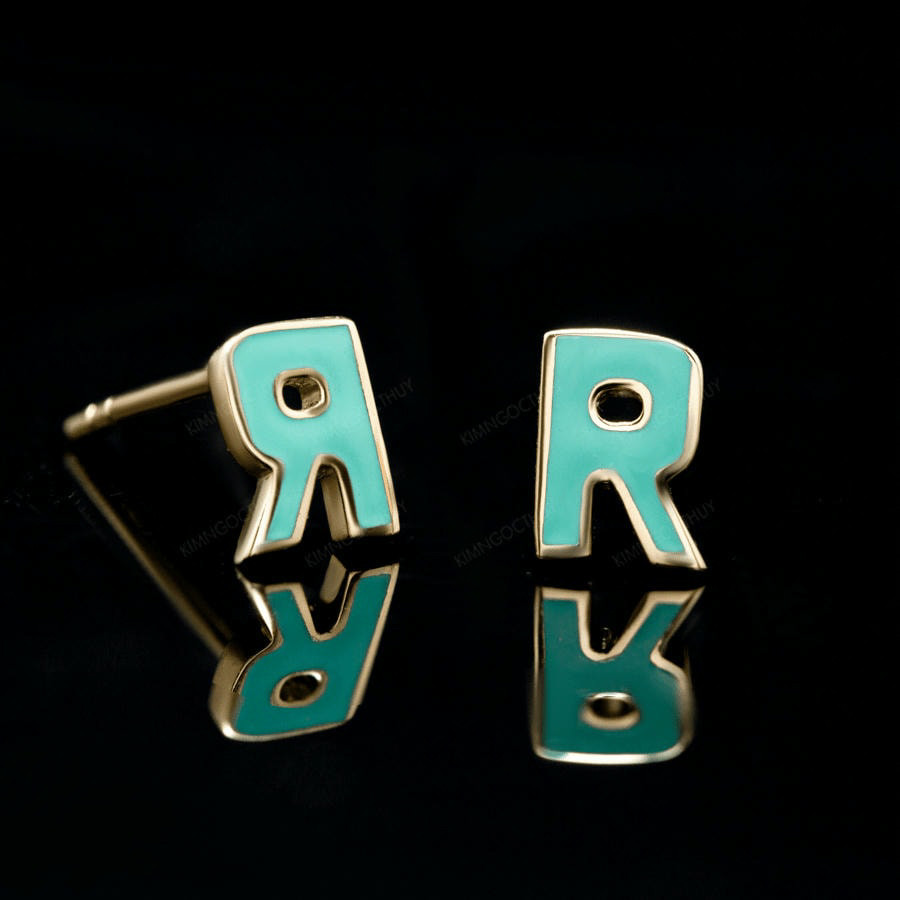 Bông tai Sea La Vie chữ R - BR - Trang sức thiết kế độc đáo và ấn tượng