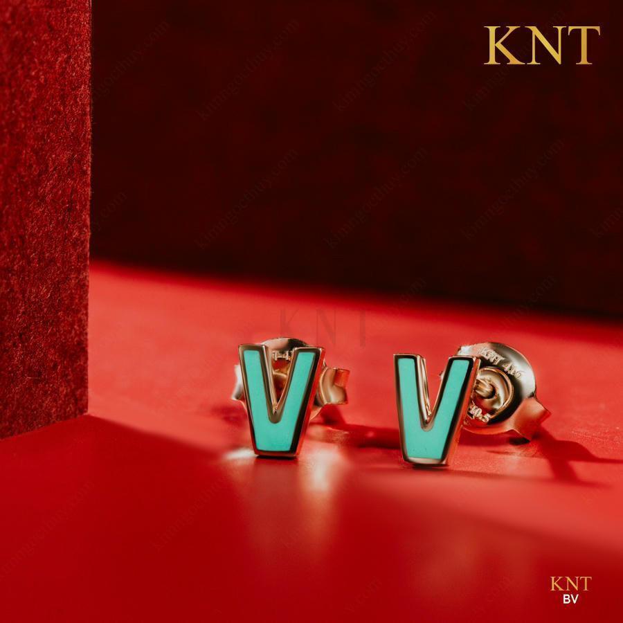 Bông tai Sea La Vie chữ V - BV - Trang sức thiết kế độc đáo