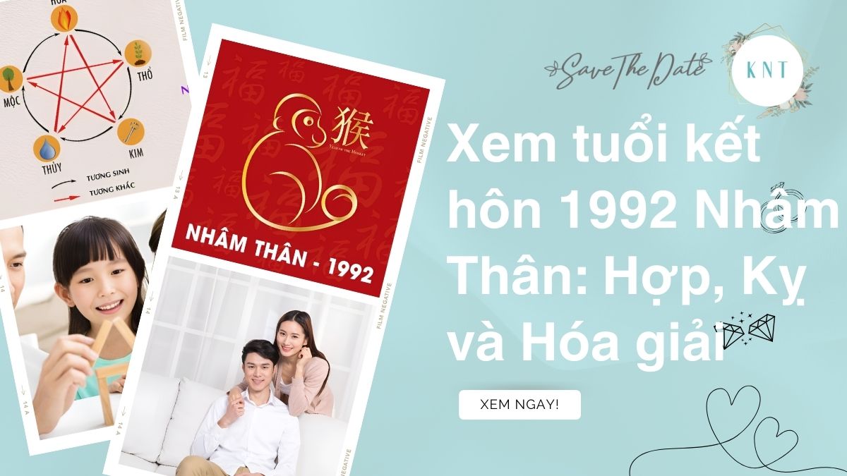 Xem tuổi kết hôn 1992 Nhâm Thân: Hợp, Kỵ và Hóa giải