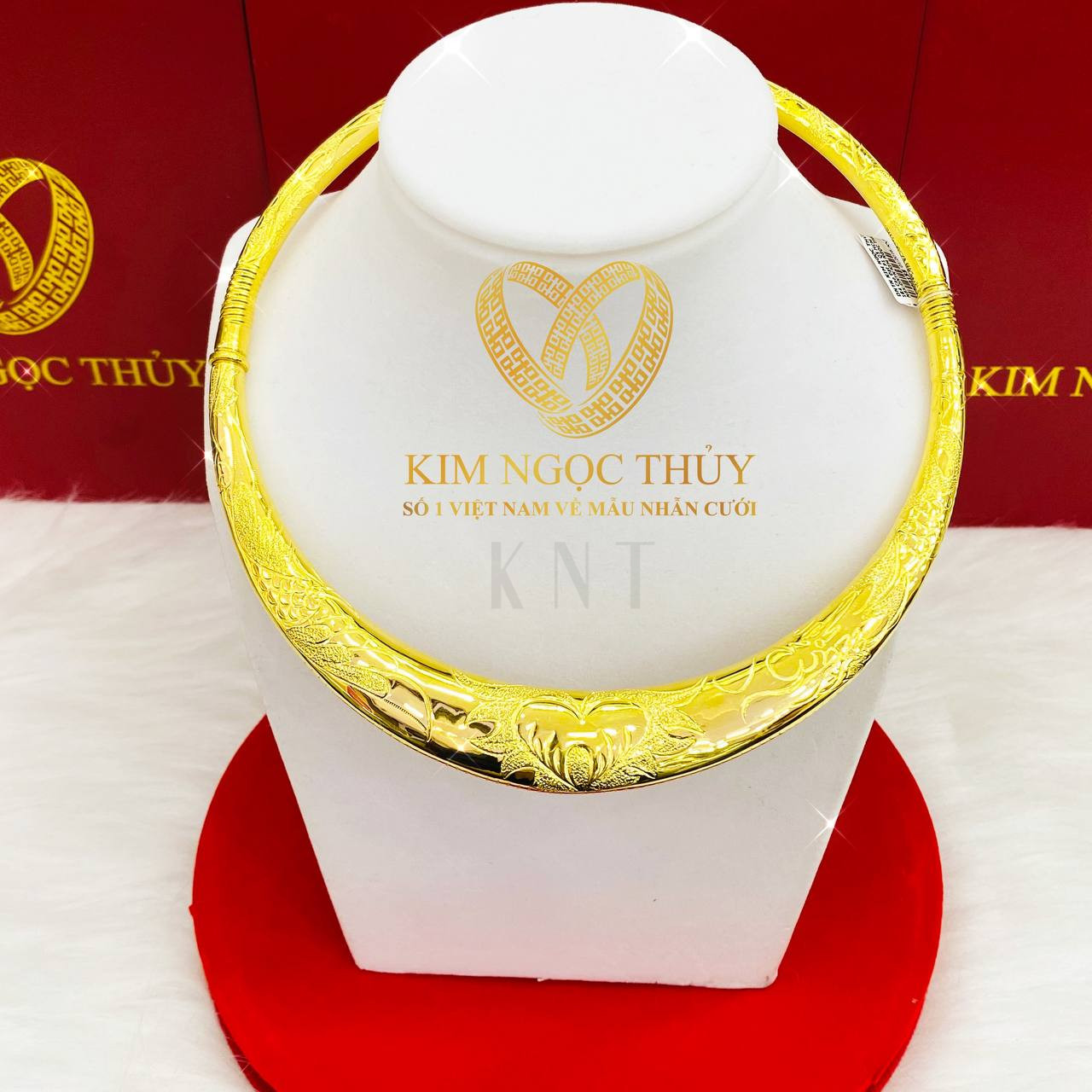 Kiềng 3-5 chỉ chạm rồng phụng hoa văn: Quý phái, tinh xảo, giá tốt