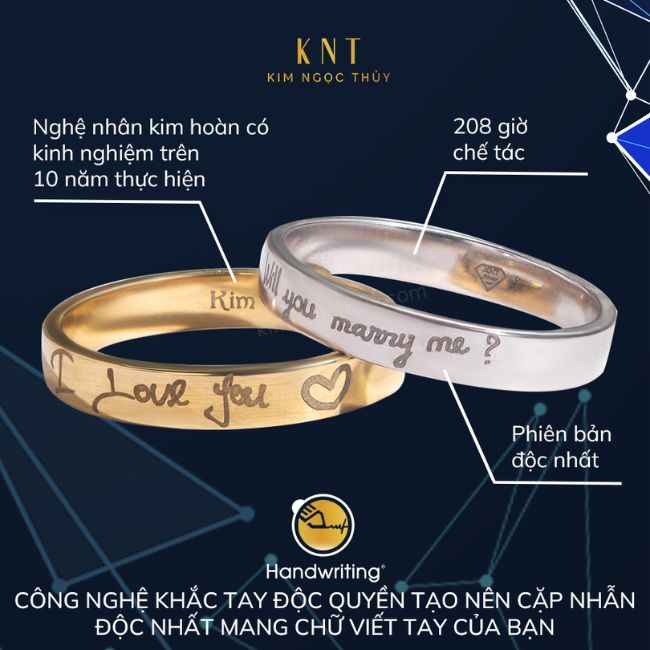 NHẪN CƯỚI KNT VỚI 16 CÔNG NGHỆ CHẾ TÁC NHIỆM MÀU