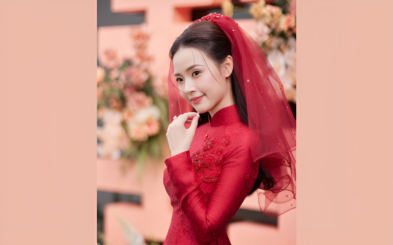 Trang phục của cô dâu trong ngày đám nói thường là áo dài truyền thống, tôn lên vẻ đẹp dịu dàng, nền nã