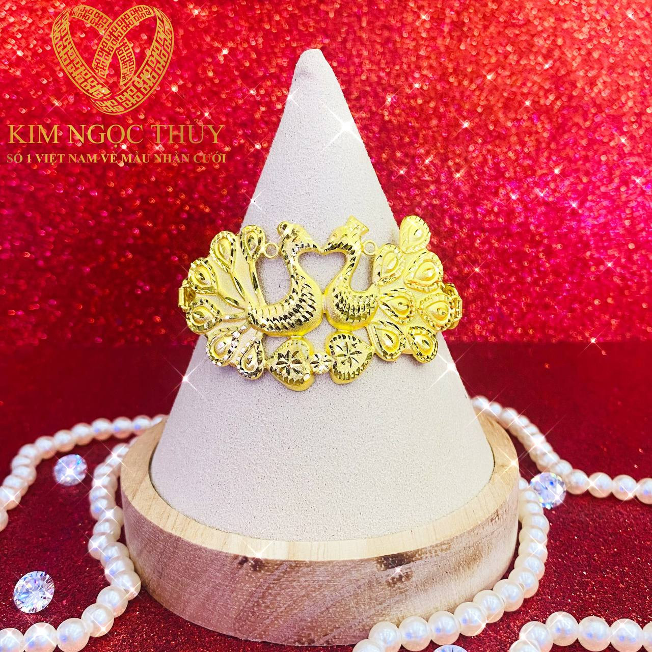 Thiết kế lắc tay 3 chỉ hình công đẹp, thiết kế tinh sảo