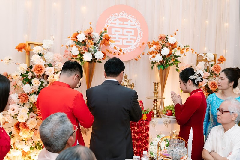 Lễ vu quy được tổ chức tại nhà gái