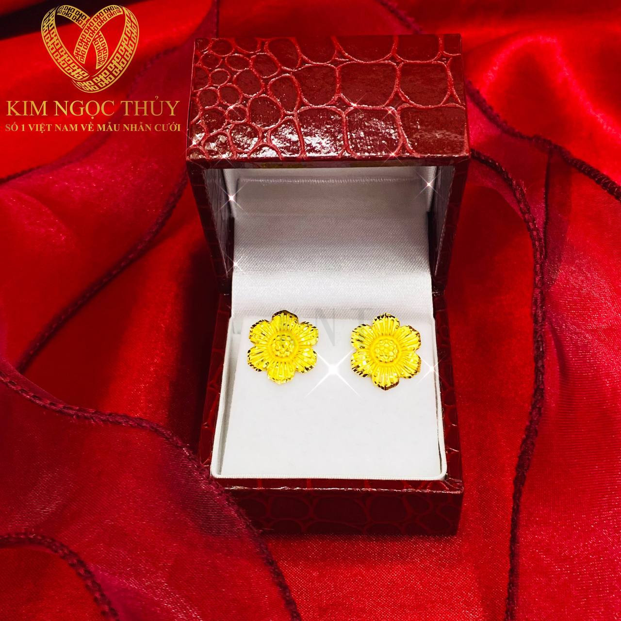 Bông tai cưới hoa mai 1 chỉ