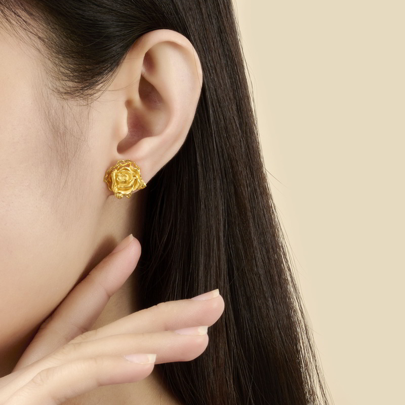 Bông tai cưới vàng 24K được ưa chuộng