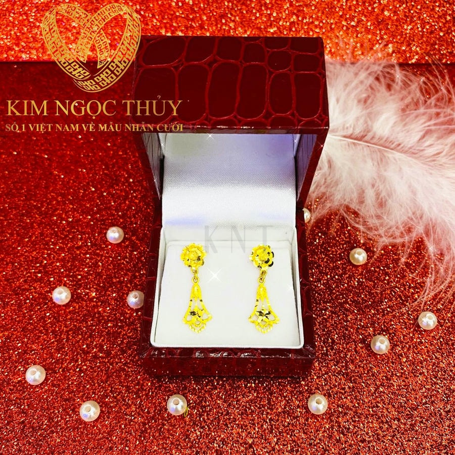 Bông tai Hoa Mai Long Phụng: Thiết kế độc đáo, chất lượng vượt trội từ Kim Ngọc Thủy
