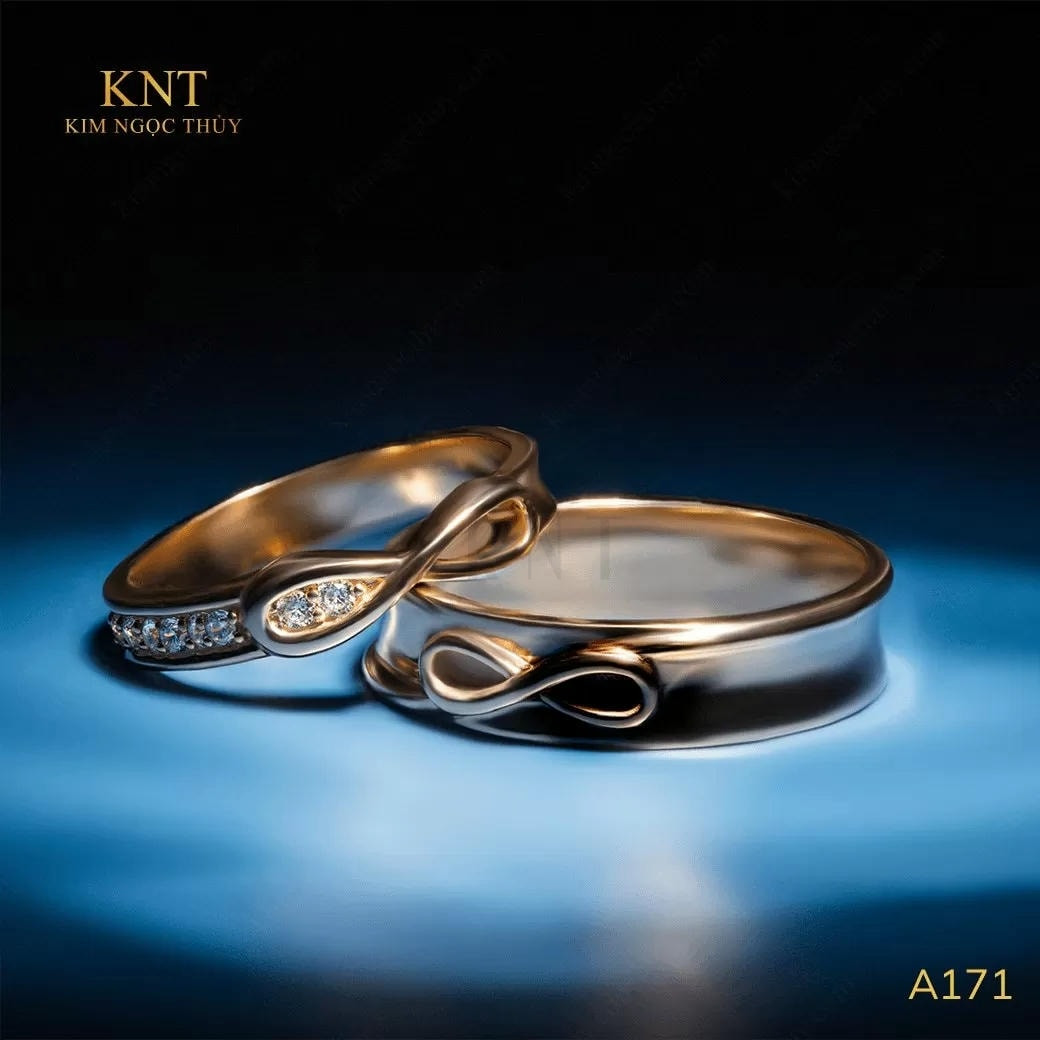 Nhẫn cưới A171 | Dấu vô cực, tình yêu vĩnh cửu, gắn kết trọn đời
