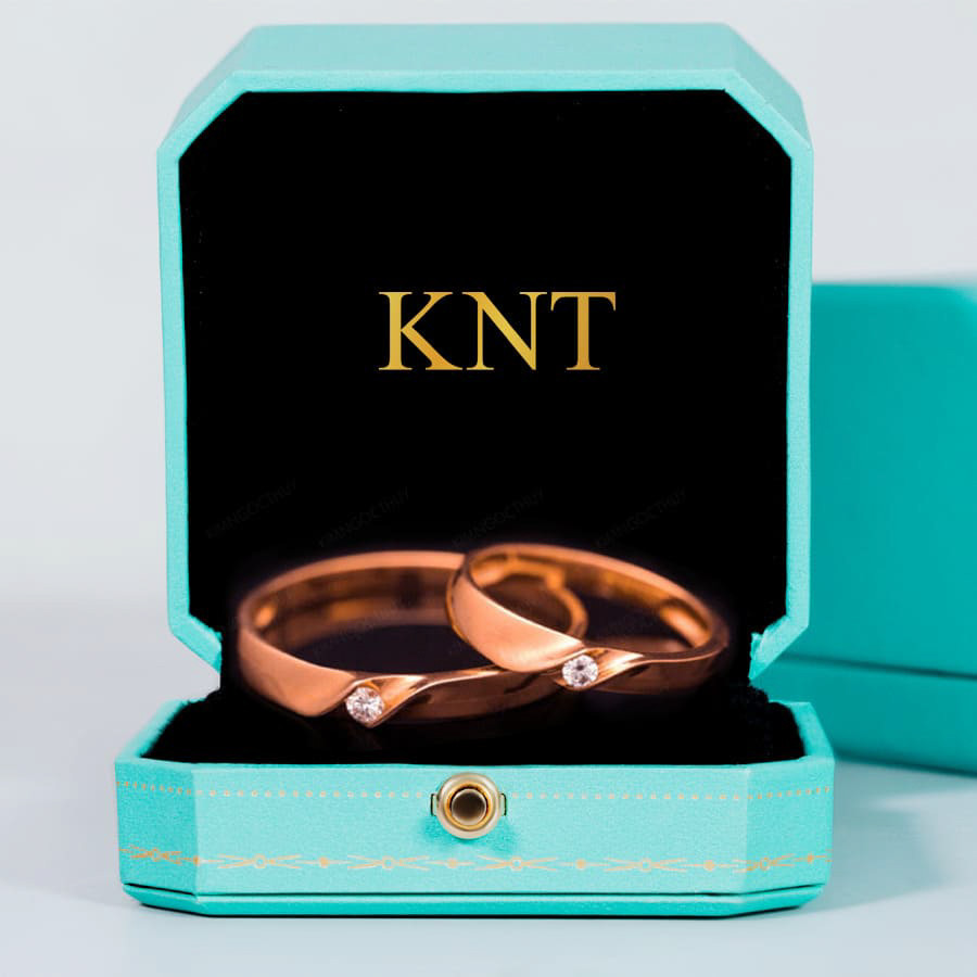 Nhẫn cưới C30 màu vàng hồng