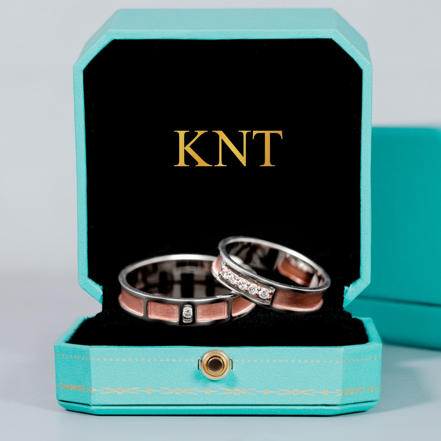 Nhẫn cưới F329 đính đá sang trọng và thanh lịch