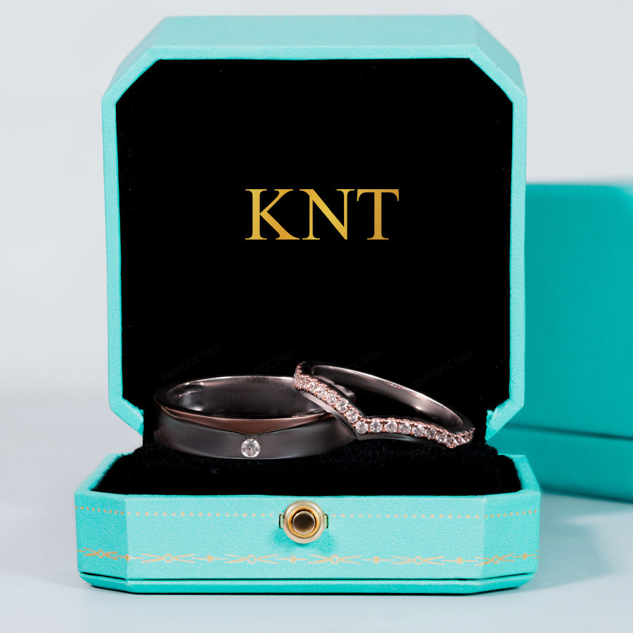 Nhẫn cưới K2 nhẫn nữ kiểu dáng chữ V cách điệu