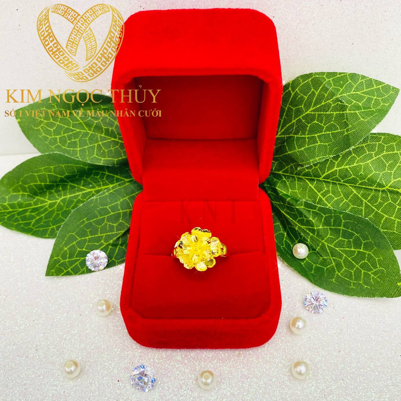 Nhẫn hoa mai 1 chỉ và 2 chỉ thiết kế nhẫn hoa mai độc đáo