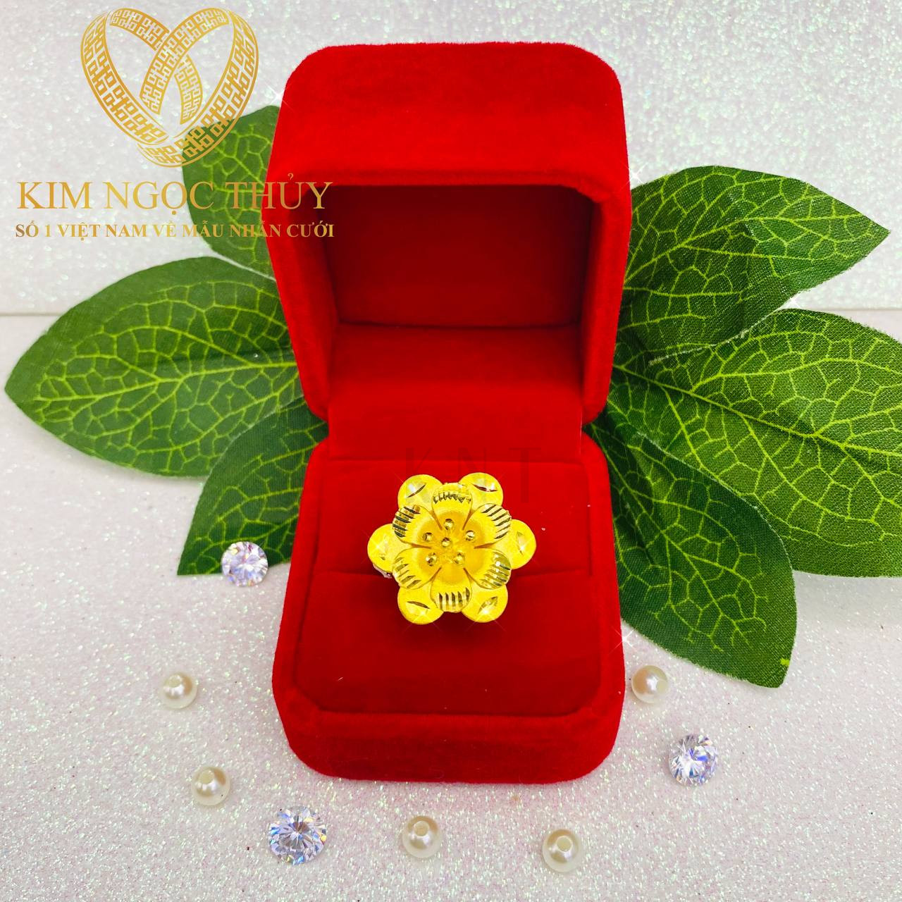 Nhẫn hoa mai 1 chỉ và 2 chỉ tinh xảo, đa dạng kiểu dáng