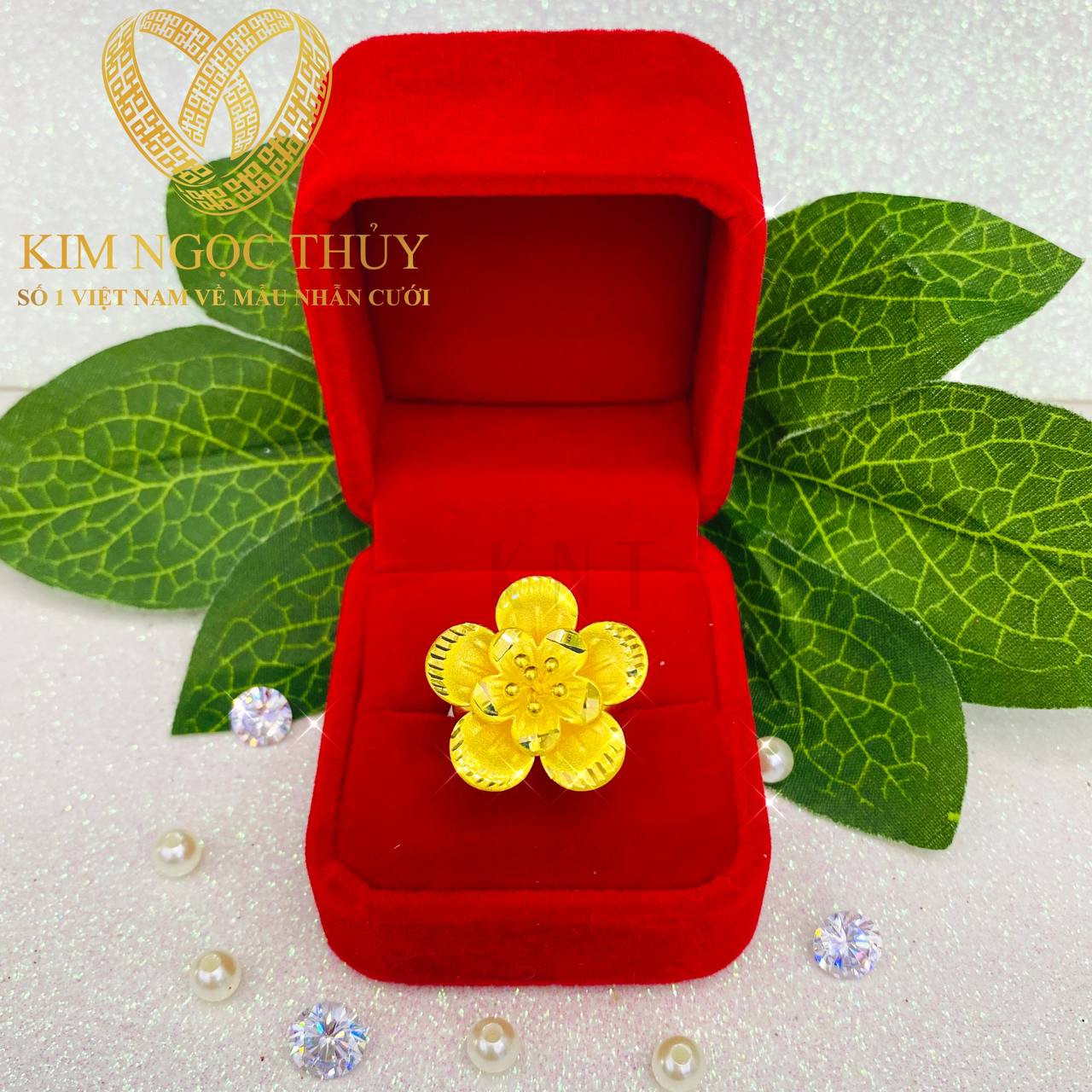 Nhẫn hoa mai 1 chỉ và 2 chỉ đem đến sự may mắn, thịnh vượng