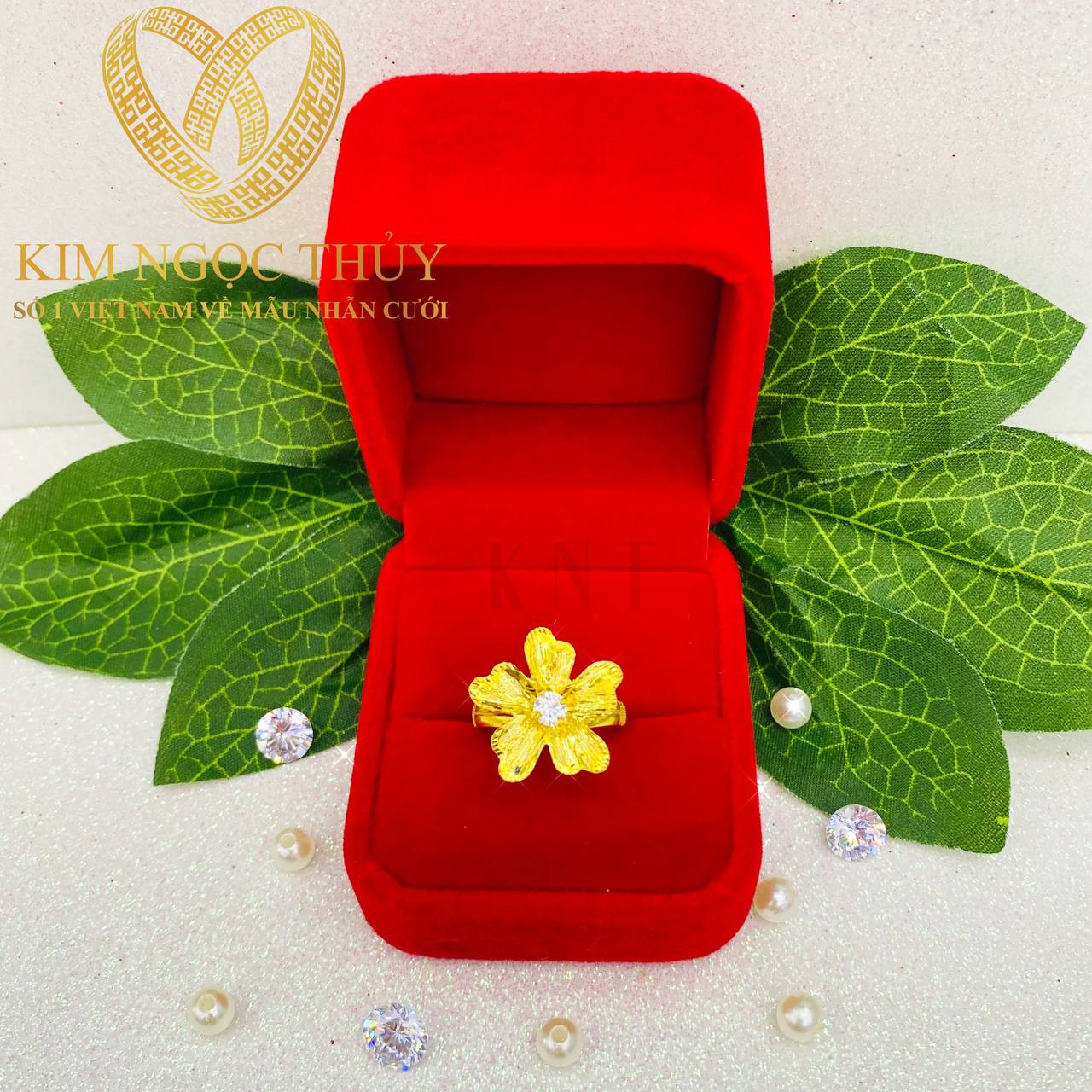 Nhẫn hoa mai 1 - 2 chỉ đẹp và thiết kế độc đáo