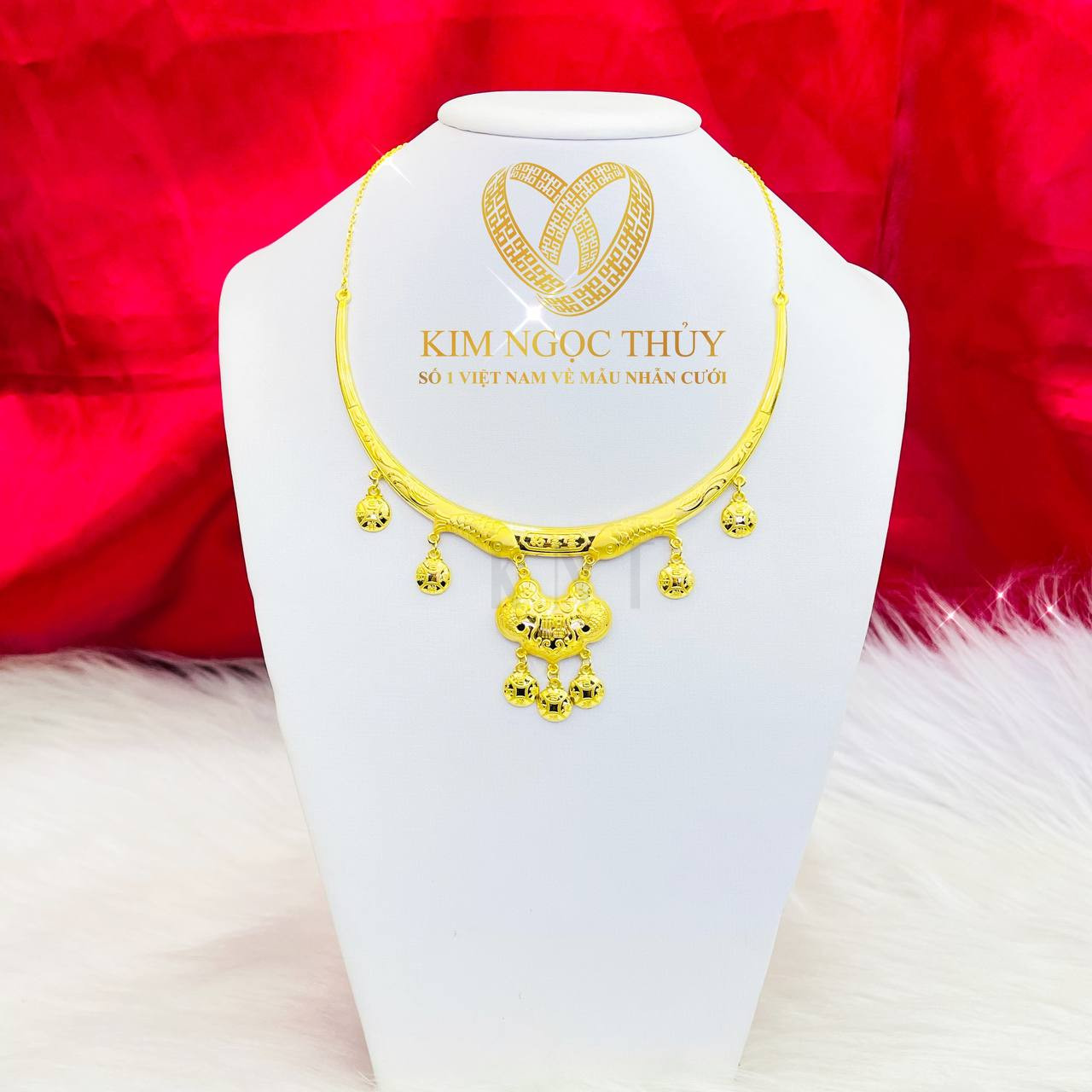 Dây chuyền kiềng cổ heo Long Phụng: mang lại may mắn, thịnh vượng. Chế tác tinh xảo, bền đẹp