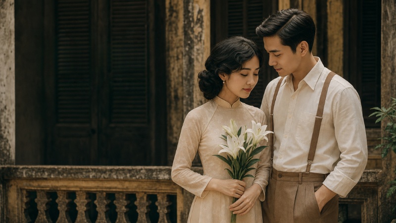 Ảnh cưới vintage với không khí cổ điển và chất hoài niệm