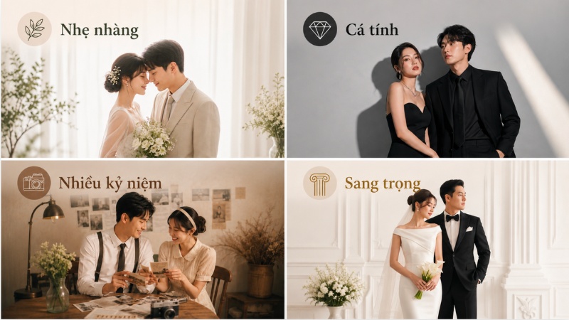 Concept phù hợp với từng cá tính của cặp đôi
