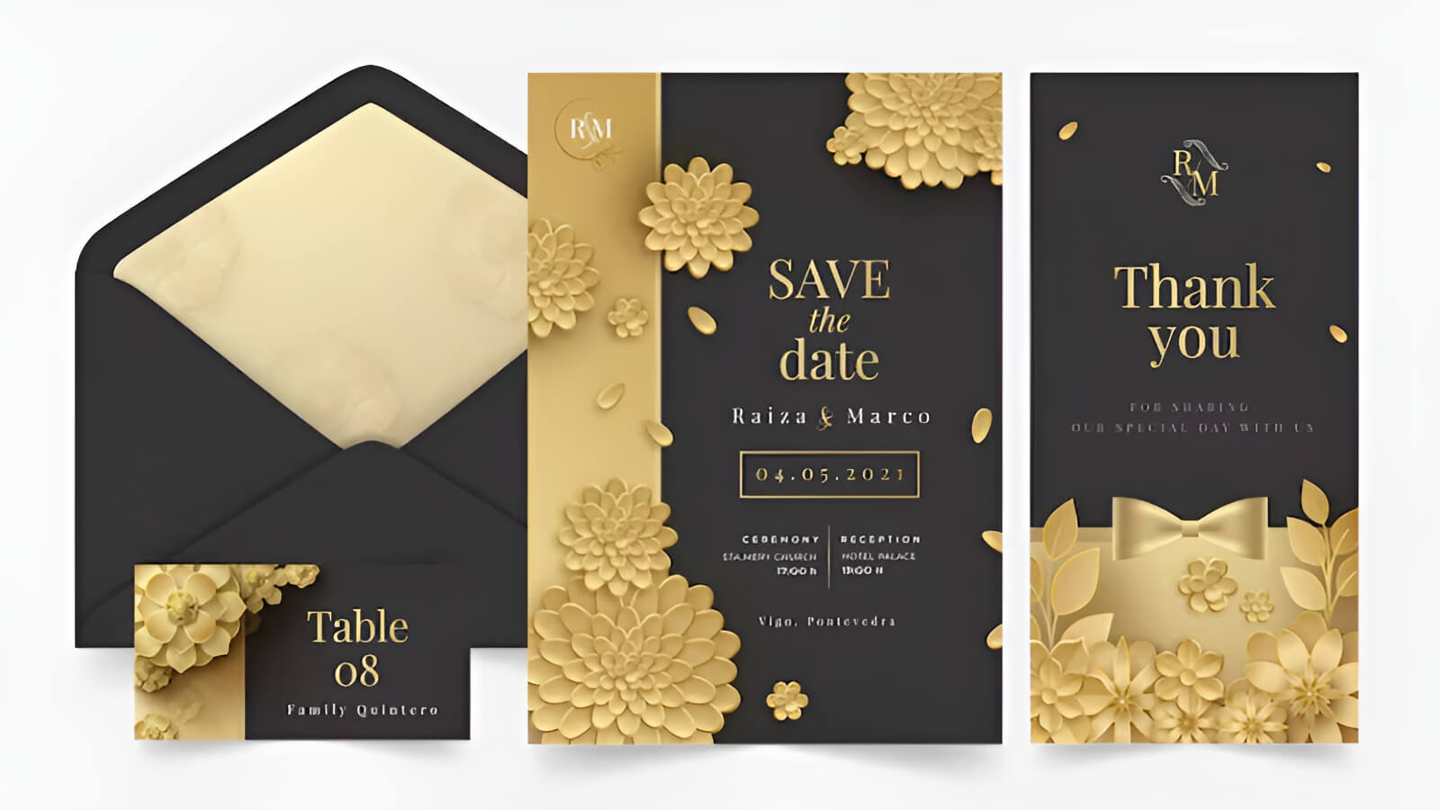 Mẫu thiệp cưới sang trọng cao cấp và tinh xảo