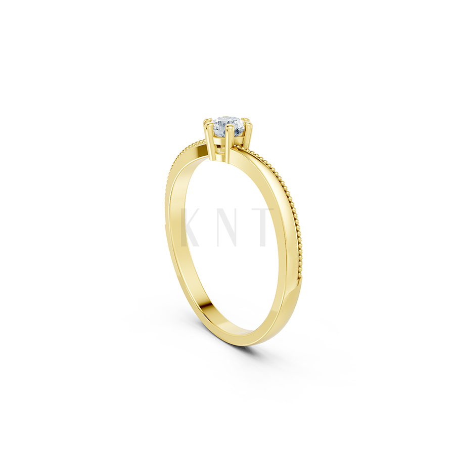 Nhẫn đính hôn R448 đính đá chủ nhỏ tinh tế