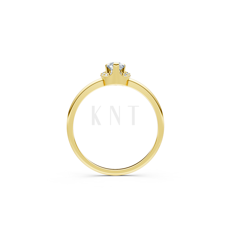 Nhẫn đính hôn R453 nổi bật với mặt nhẫn đính đá chủ hình tim