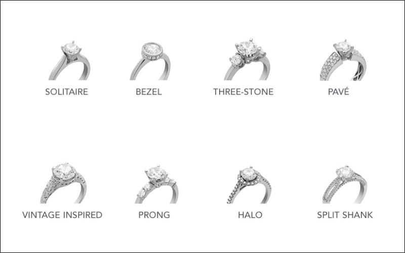 Các kiểu nhẫn phổ biến khác.