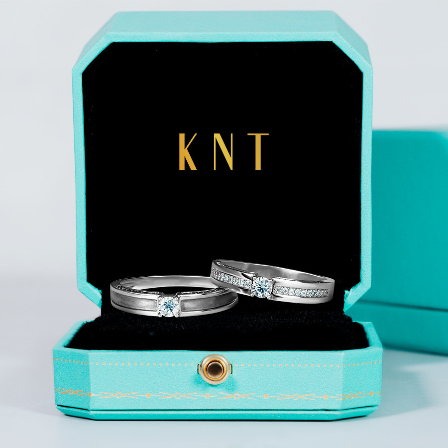 Nhẫn cưới J94 màu vàng trắng thanh lịch