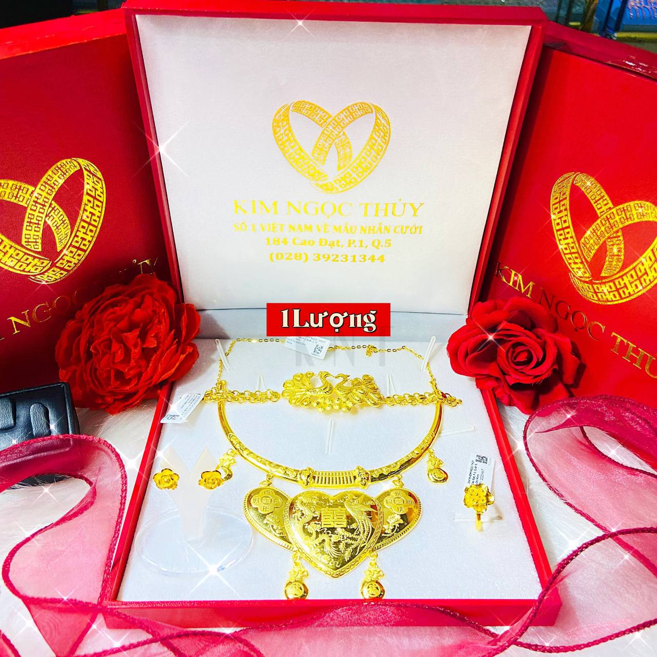 Bộ sưu tập trang sức cưới 1 lượng vàng 24K cao cấp