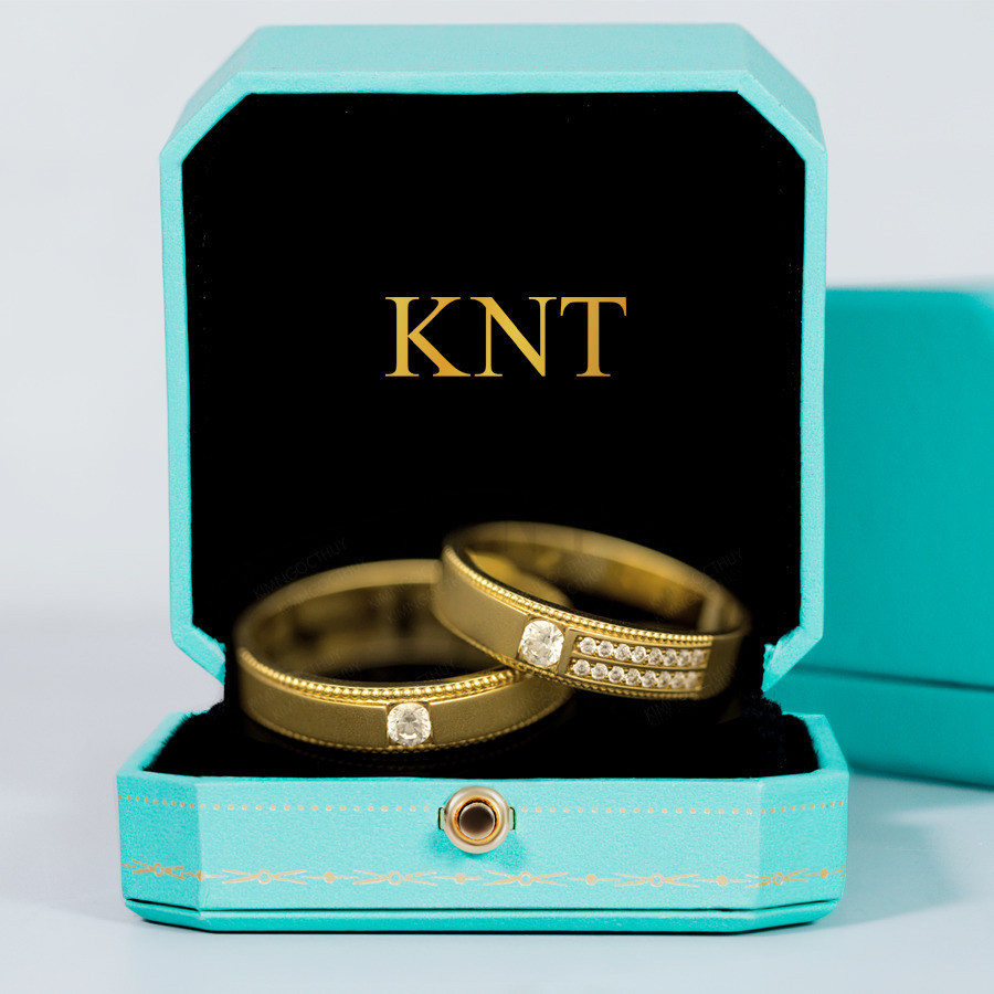 Nhẫn cưới E613 màu vàng vàng sang trọng