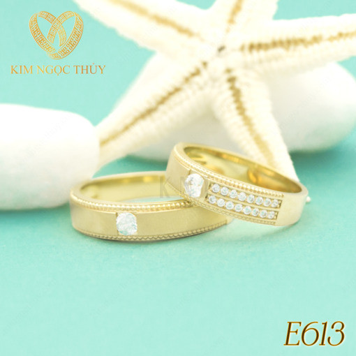 Nhẫn cưới E613 thiết kế phù hợp cả cô dâu và chú rễ