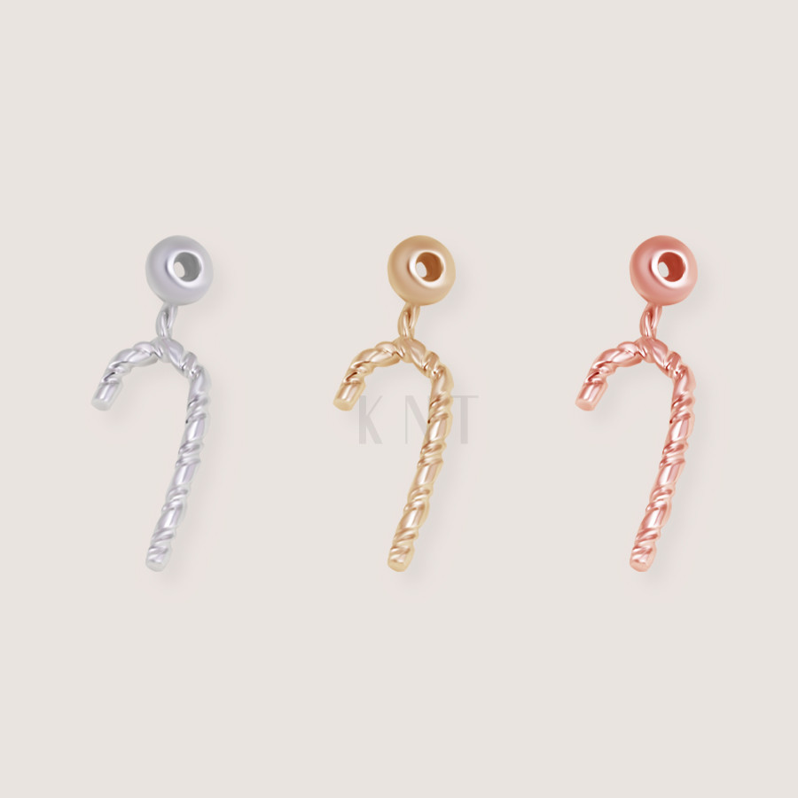 Charm Candy Cane CH68 từ Kim Ngọc Thủy: Thiết kế kẹo gậy Giáng Sinh tinh xảo