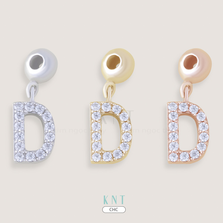 Charm chữ D - Thiết kế tròn trịa, tinh tế, cuốn hút