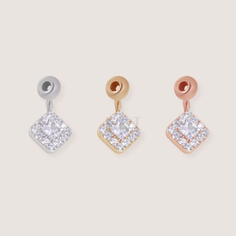 Charm Flash CH47 hình thoi đính đá sang trọng