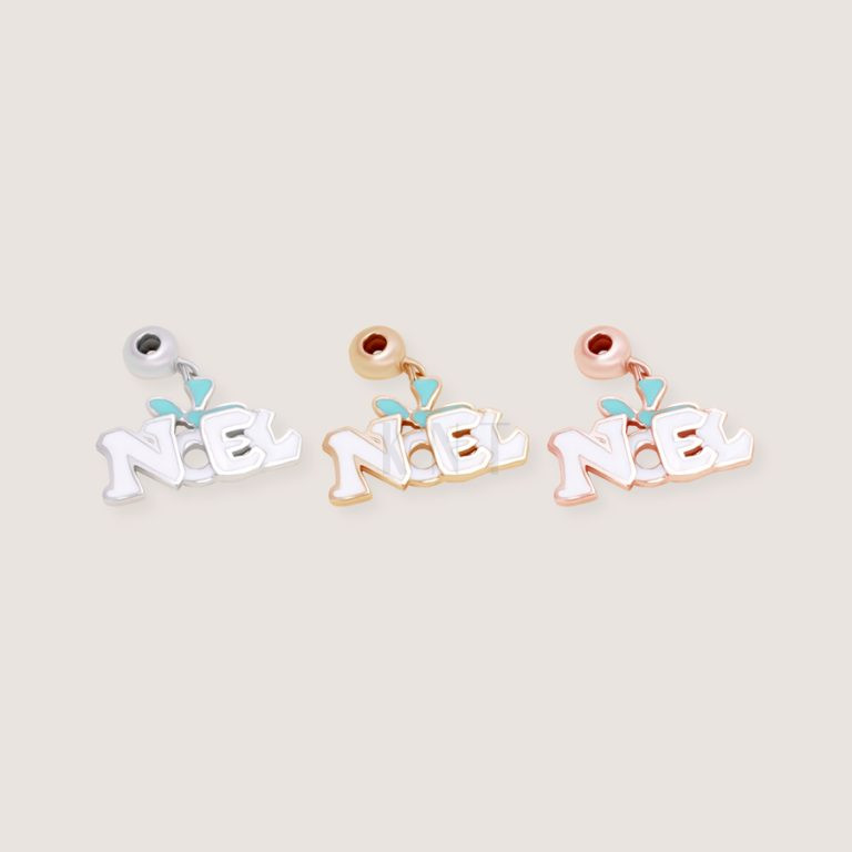 Charm Noel CH60 chữ Noel độc đáo, chất liệu vàng 10K cao cấp