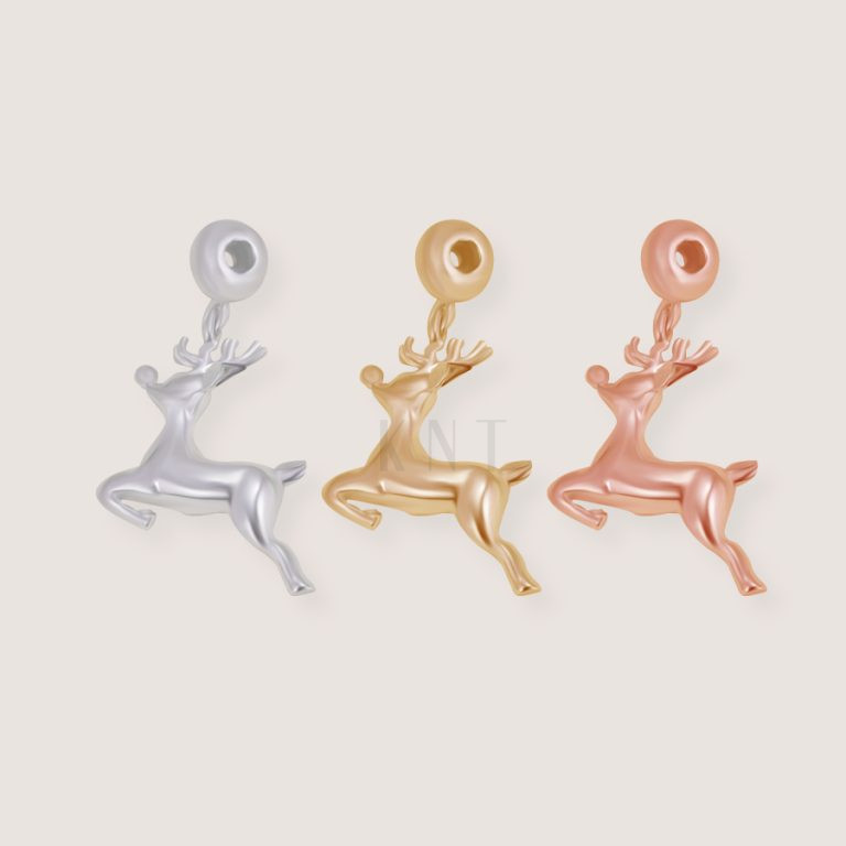 Charm Rudolph CH57 thiết kế tuần lộc, chất liệu vàng 10K
