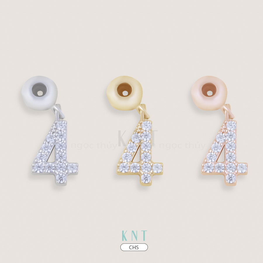 Charm số 4: Thiết kế đơn giản, mạnh mẽ, chất liệu vàng 10K cao cấp