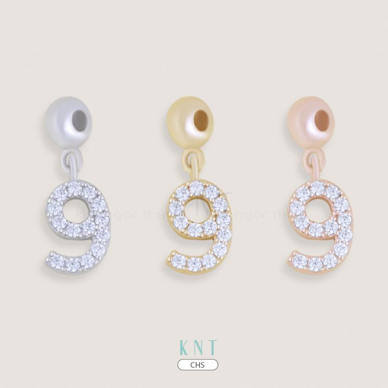 Charm số 9 chất liệu vàng 10K thanh lịch, tinh tế tại Kim Ngọc Thủy