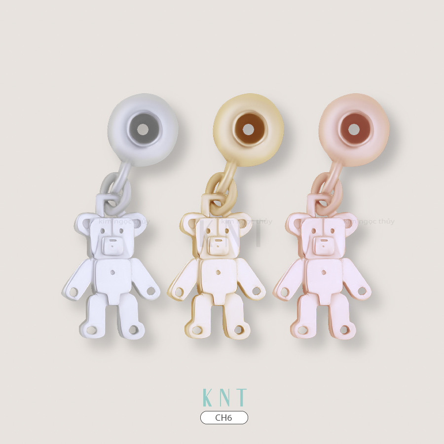 Charm Teddy CH6 vàng 10K, thiết kế hình gấu Teddy ngọt ngào, tinh tế